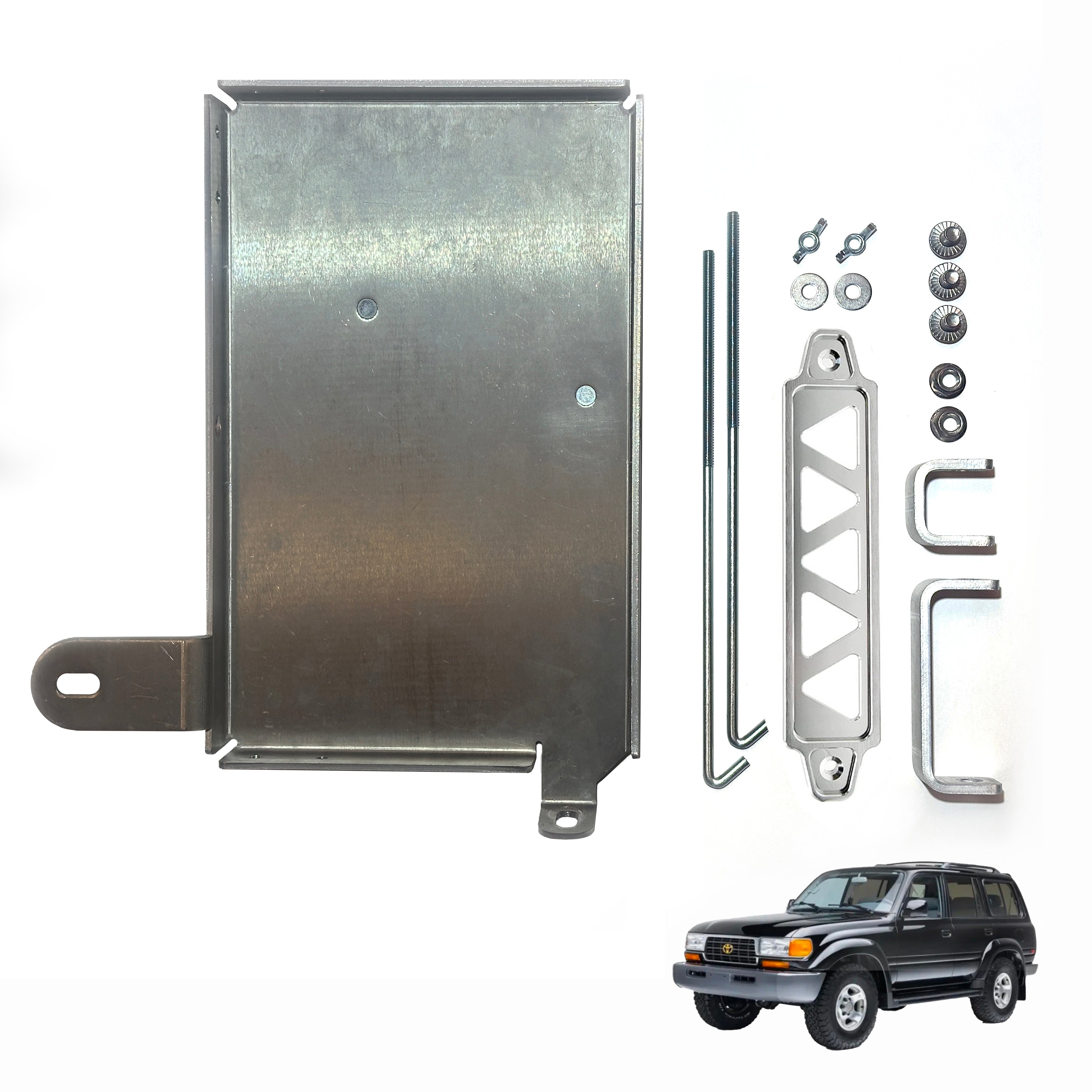 ハタ　オーダー Dual Battery Mount Tray for Toyota Land Cruiser 80 Series (FZJ80
